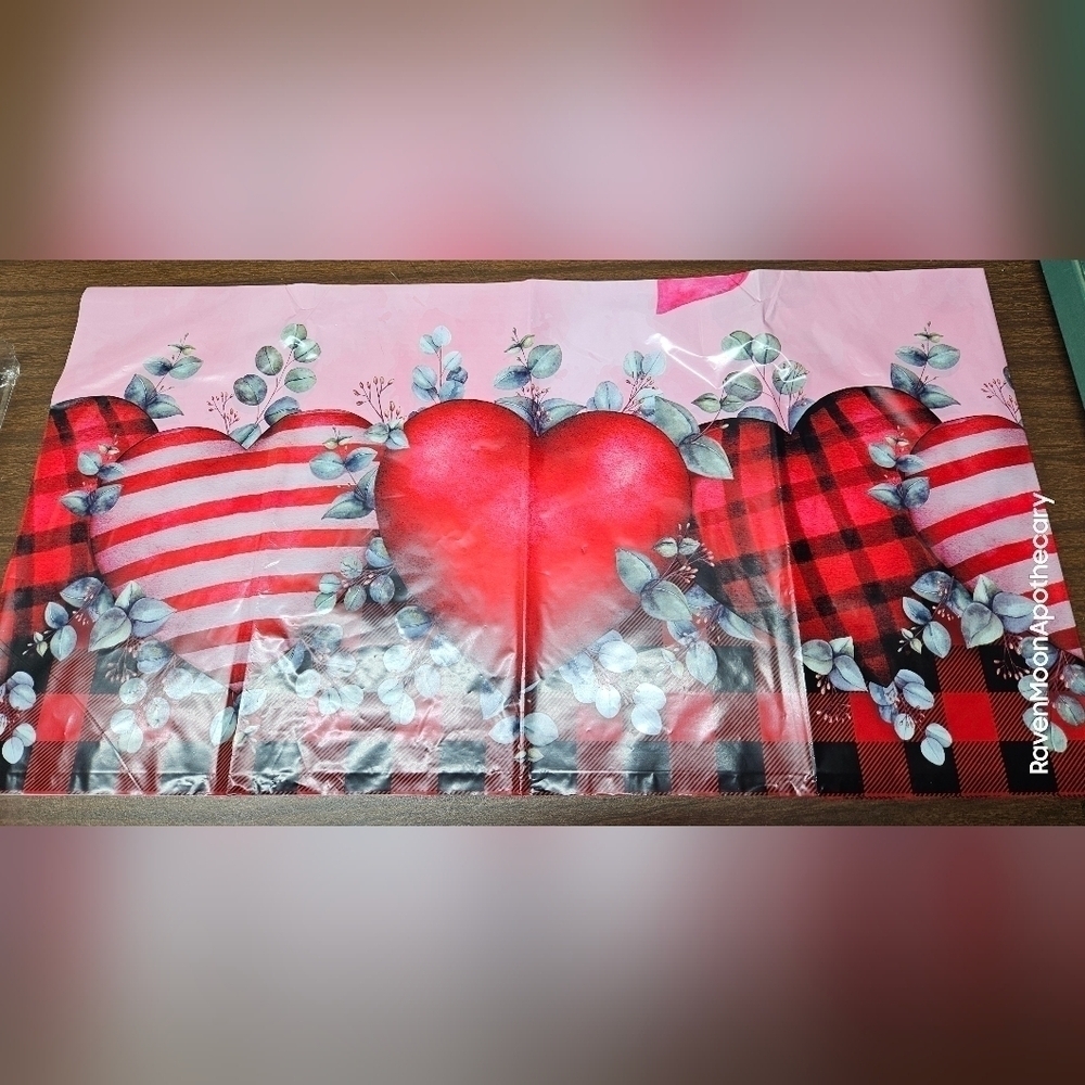 Valentines Day Table Clothe Plastic